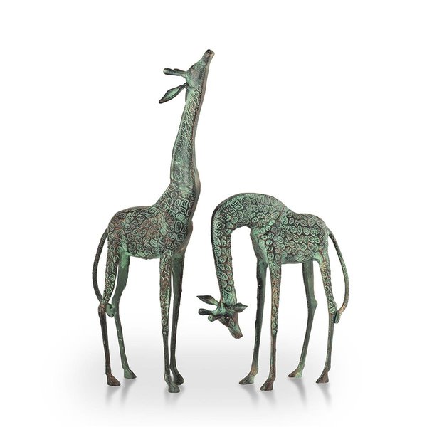 Rickis Rugs Aluminum Treetopper Giraffes Garden Sculpture RI2485325